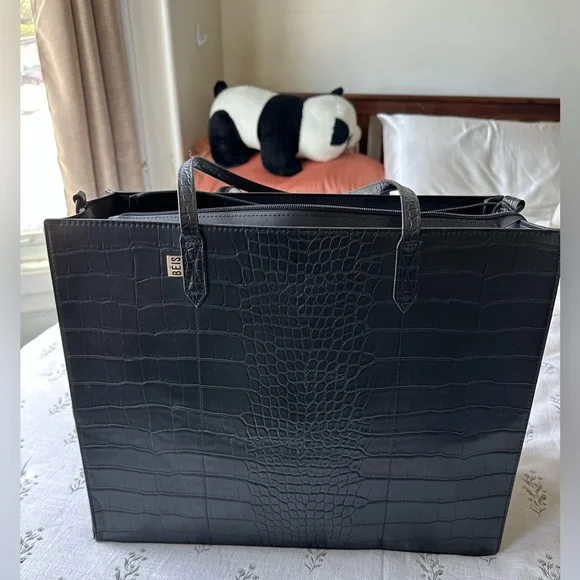 Beis Large Office Bag BÉIS 'The Work Tote' In Black Black Work Bag